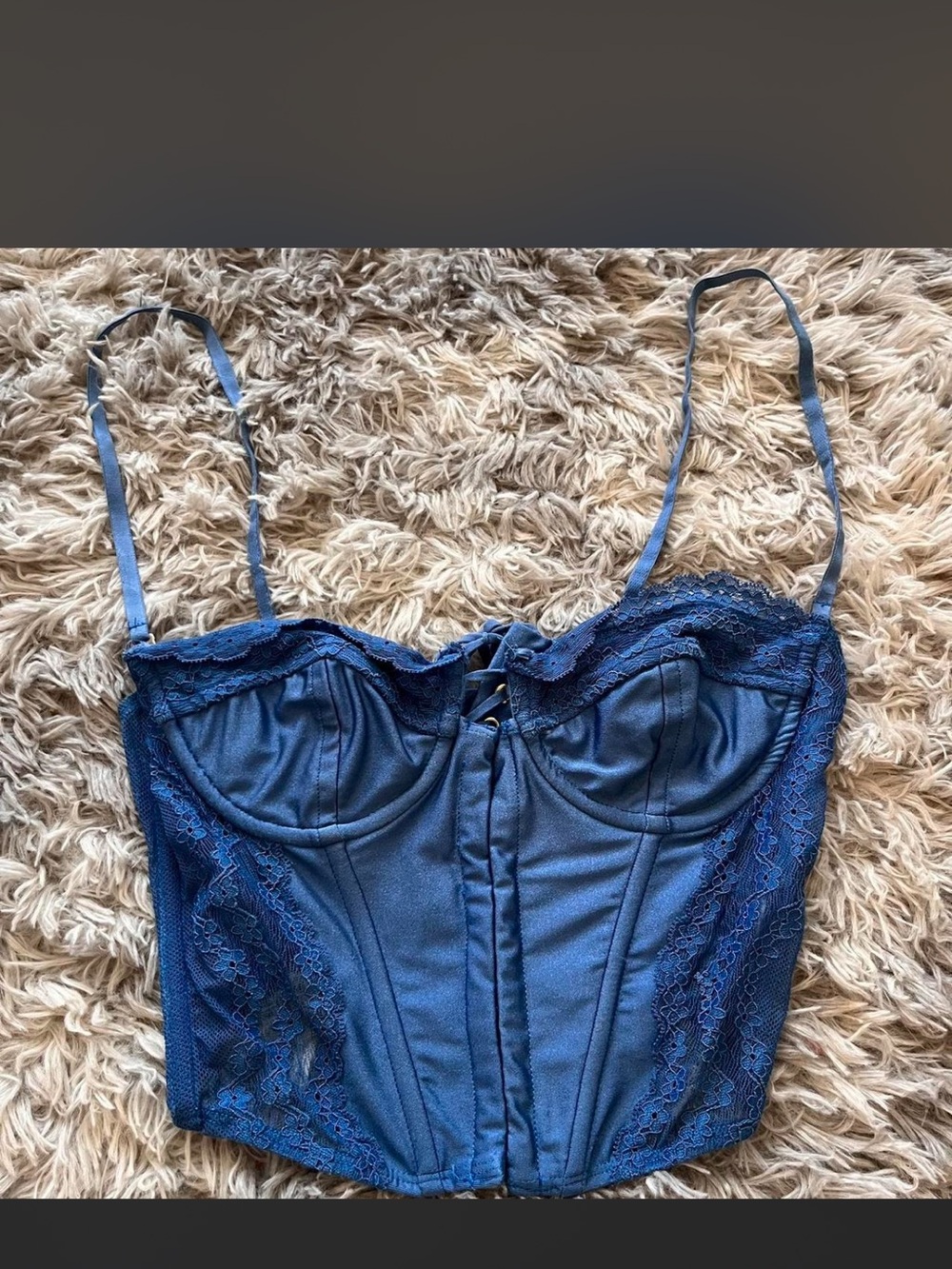 Blue Edikted corset top